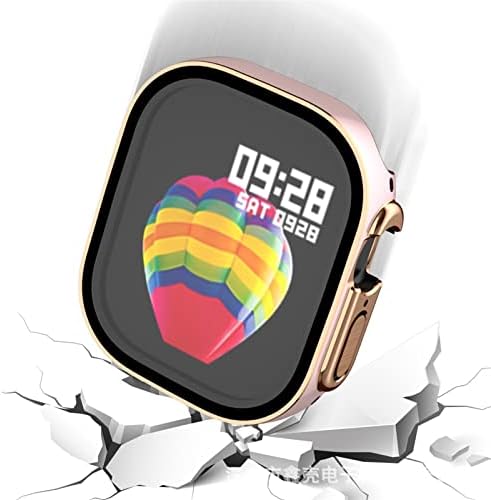 GIKOS עבור Apple Watch Ultra 49 ממ מגן מסך מחשב זכוכית+אביזרים מחוסמים מארז פגוש Iwatch Series Ultra 49 ממ