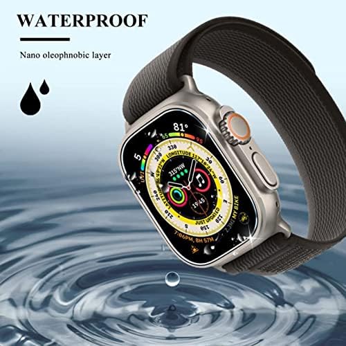 מגן סרטי מסך זכוכית מזג תואם ל- Apple Watch Ulrta 49 ממ, מגן 0.33 ממ מגן אנטי שריטות חכם אביזר
