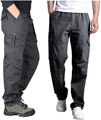 מכנסי מטען לטיולים בגברים עם מכנסיים מרובי כיסים Ripstop נמתחים מכנסיים רצים אטומים למים לגברים עובדים נסיעות חיצוניות מכנסיים חיצוניים