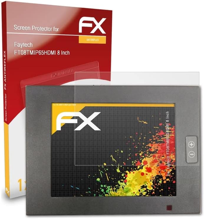 מגן מסך Atfolix התואם ל- Faytech FT08TMIP65HDMI סרט הגנה מסך 8 אינץ ', סרט מגן אנטי-רפלקטיבי וסופג זעזועים