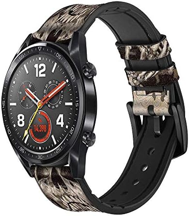 CA0193 גולגולת עור רוז רצועת שעון חכם רצועת רצועת שעון WRISTWatch Smartwatch גודל שעון חכם