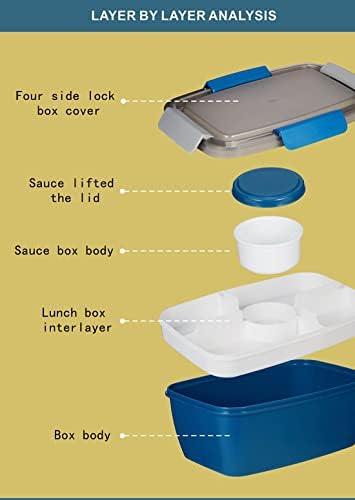קופסת ארוחת הצהריים של סלט NC קיבולת גדולה 67 גרם מיכל סלט בנטו מיקרוגל מיקרוגל מחומם ללא BPA מיכל תחבושות לסלטים לחטיפי סלטים, אחסון מזון 1