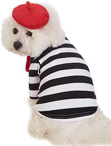 תלבושת כלבים של אמן קומור עם כובע מצחיק בגדי חיות מחמד לחולצות כלבים קטנות חולצת טריקו קיץ