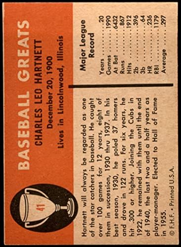 1961 Fleer 41 Gabby Hartnett Chicago Cubs VG/Ex Cubs