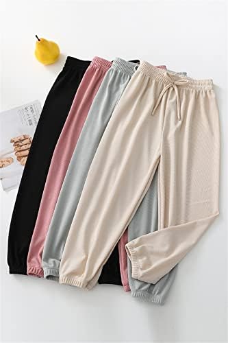 Jeleuon 3 חבילה של ילדים קטנים בנים בנות קיץ אביב סתיו סתיו פשתן מכנסיים רכים מודפסים מכנסי קרסול ארוכים מזדמנים