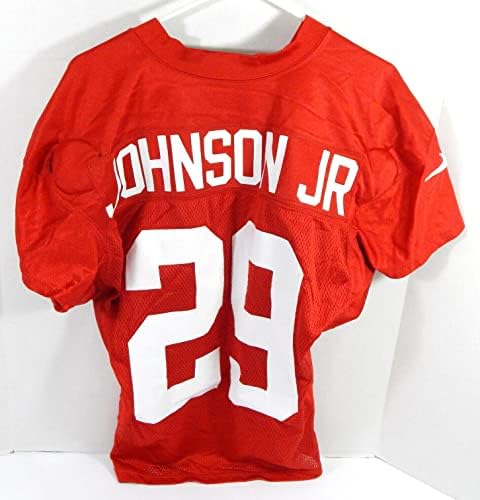 2015 קליבלנד בראונס דיוק ג'ונסון 29 משחק הונפק ג'רזי תרגול אדום 46 991 - משחק NFL לא חתום משומש
