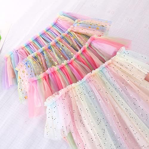פעוטות בנות חצאית קשת קשת שמלת נסיכה קיץ טול טוטו טוטו רשת חצאית תינוקת טוטו שמלה