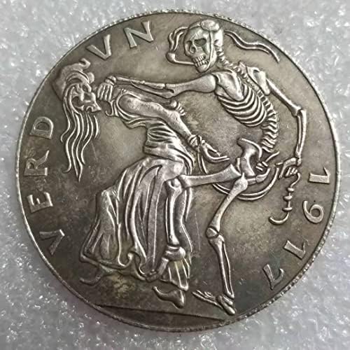 מלאכות עתיקות גרמניות 1917 מטבעות זיכרון עשו כסף ישן כסף כסף עגול מטבעות זרות אוסף עתיק 1023