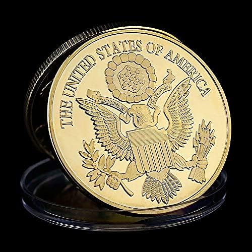 מטבע ליברטי זהב מצופה מזכרת נשר קירח באלוהים אנו סומכים על ארהב אוספי מתנות ארהב אמנות מטבע זיכרון חירות מטבע זיכרון