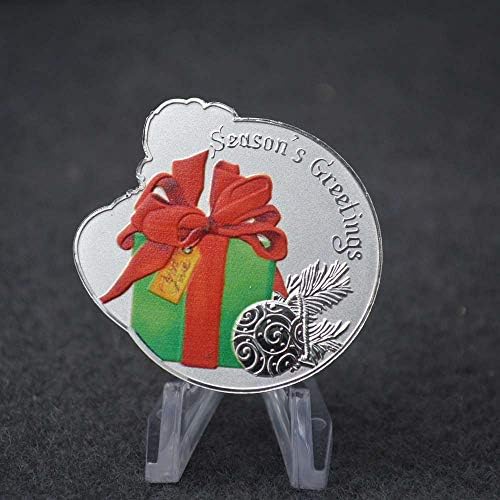 2021 חג שמח סנטה קלאוס עגול חידוש סיבוב למטבעות זיכרון