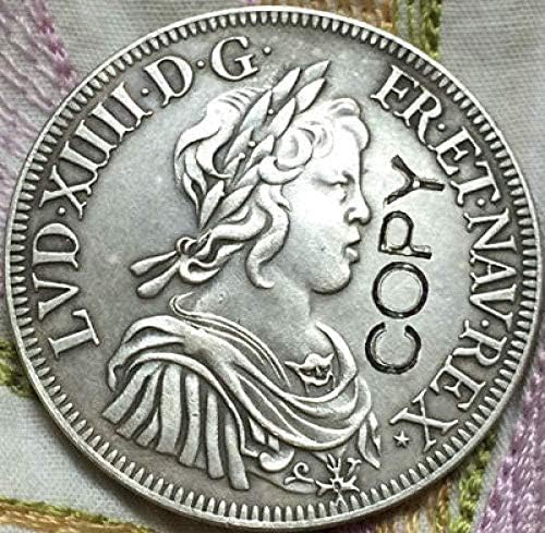 1643 פרנק 2 קילו מטבעות העתקה של טורניר מתנה מטבע מטבע חידוש