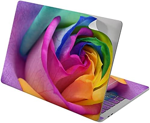 Cavka ויניל מדבקות עור תואם ל- MacBook Pro 16 M1 Pro 14 2021 AIR 13 M2 2022 רשתית 2015 MAC 11 MAC 12 דפוס כיסוי צבעוני הדפס צבעוני עיצוב מדבקת ניצן עיצוב כותרת של קשת פרח מחשב נייד