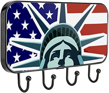 ווים Guerotkr לתלייה, ווים דבק, ווים קיר לתלייה, ברוך הבא פסל דגל אמריקאי של דפוס חירות