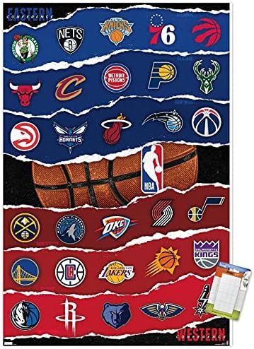 Trends International NBA League-Logos 21 פוסטר קיר, 22.375 x 34, גרסה לא ממוסגרת