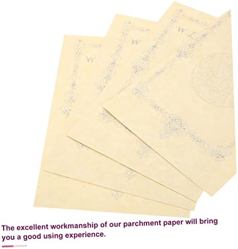 Zerodeko 10 גיליונות חיקוי קלף מאחל נייר נייר מיושן לכתיבת נייר זקן זבל ג'אנק נייר נייר כתיבת נייר מכתב וינטג 'נייר קלף נייר לכתיבה