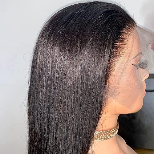ריאנה 360 ישר תחרה מול פאות שיער טבעי מראש קטף מולבן קשרים קוקו משלוח חלק ללא דבק 150 צפיפות רמי ברזילאי תחרה פרונטאלית פאות לנשים שחורות 22 אינץ