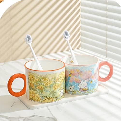 BKDFD Ceramic Cum Cup זוג מברשת שיניים כוס שטיפת פה כוס שטיפה