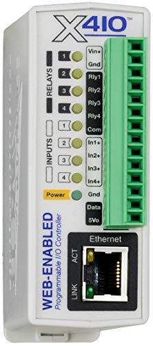 ממסרי Ethernet המותאמים לאינטרנט X-410-E POE, כניסות דיגיטליות ומוניטור טמפרטורה/לחות