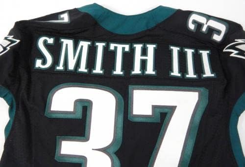 2015 Philadelphia Eagles C.J. Smith 37 משחק הונפק ג'רזי שחור 40 DP29142 - משחק NFL לא חתום בשימוש גופיות