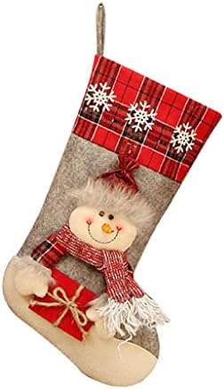קישוט לחג המולד גרבי סנטה גרבי ממתקים מתנה עץ חג המולד תליון אור תליון גביש