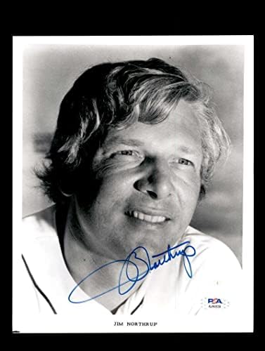 ג'ים נורת'רופ PSA DNA חתום 8x10 וינטג 'צילום טייגרס חתימה - תמונות MLB עם חתימה