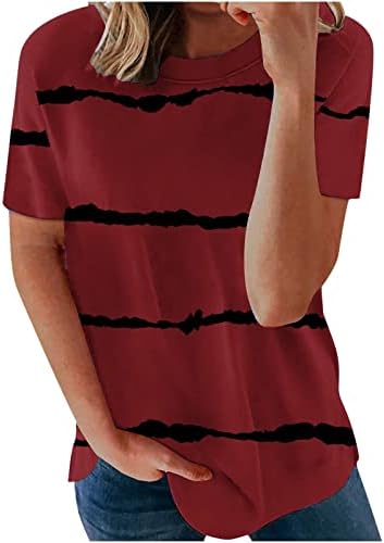 2023 בגדי צוות צוואר כותנה גרפי טרקלין למעלה חולצה לנשים קיץ סתיו קצר שרוול חולצה מ8 מ8