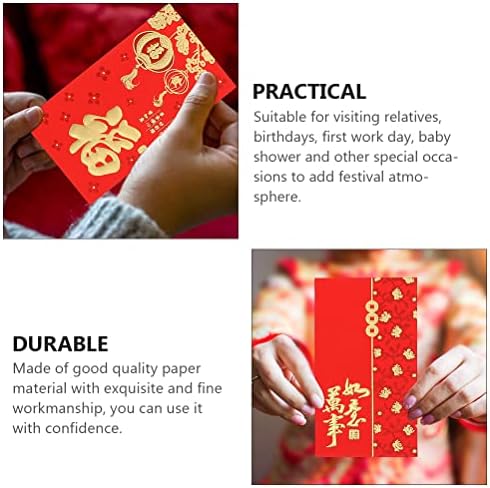 60 יחידות אדום מעטפות סיני אביב פסטיבל מתנה לשנה חדשה כסף מעטפות עבור בית / קיר / חדר קישוטים