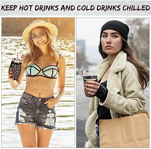 Abeillo 2 PCs שרוול קפה קר לשימוש חוזר למשקה משקאות קרים
