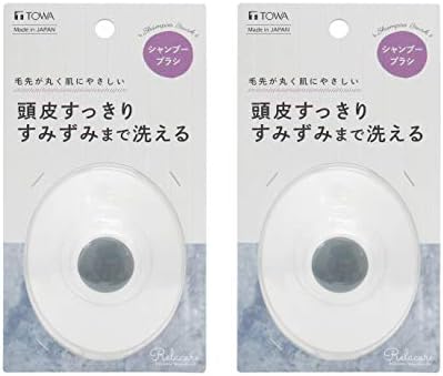 מברשת גוף של Towa Sangyo, מברשת שמפו של לילאקארה לראש ואמבטיה, חבילה של 2, לבנה, בערך. 3.1 x 3.9 x 2.0 אינץ '