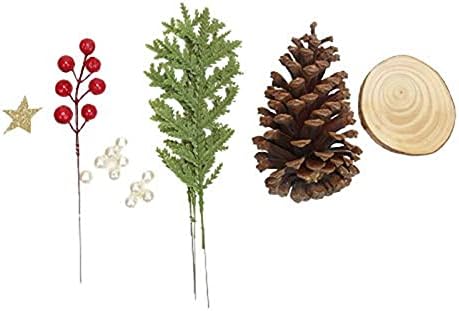 Xunion SQGGVR עץ מיני עץ DIY חבילת חומר קישוטי קישוט לחג המולד