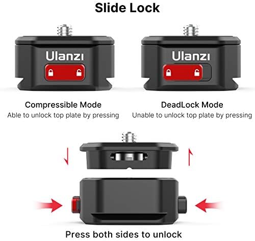 Ulanzi Claw בסיס מהיר שחרור מהיר גרסה משודרגת גרסה חצובה QR מצלמה מתאם הרכבה מתאימה לחצובה - רק הר הבסיס