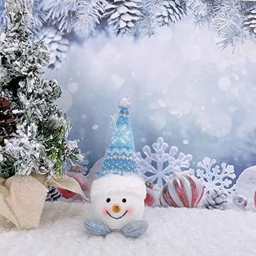 Bigjak 4 PCS קישוטים לחג המולד של Snow Snow עם נורות LED, אישור שלג קישוטי תליון תליון עץ חג המולד לעץ חג המולד עיצוב מסיבת חג בית