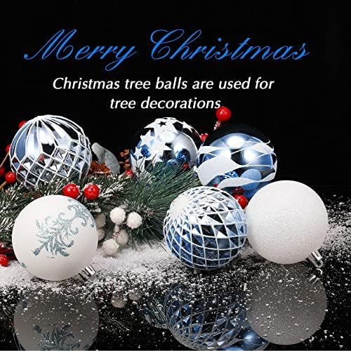 36 יח 'קישוטי כדור חג מולד קישוטי עץ חג המולד בתפזורת סט קישוט בגודל 2.76 אינץ