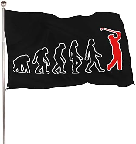 דגלי אבולוציה של גולף כרזות מצחיקות דקורטיביות למסיבות חדר מעונות חיצוניות