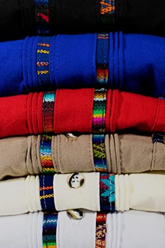 חולצות גואיאברה מקסיקניות עם שרוול קצר לגברים תוצרת מקסיקו, צבעים מרובים