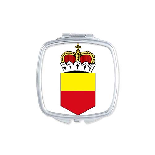 ליכטנשטיין לאומי סמל מראה נייד קומפקטי כיס איפור כפול צדדי זכוכית