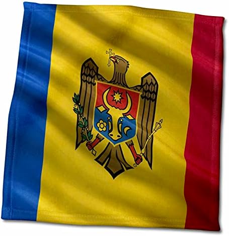 דגל 3 של מולדובה מנופף ברוח - מגבות
