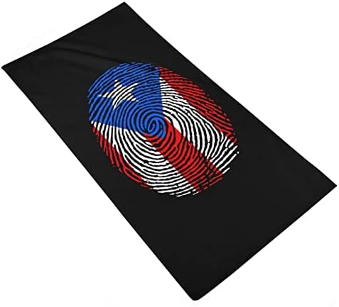 דגל פוארטו ריקו אצבע מיקרופייבר מגבות יד מגבות סופגות מגבות מהירות יבש