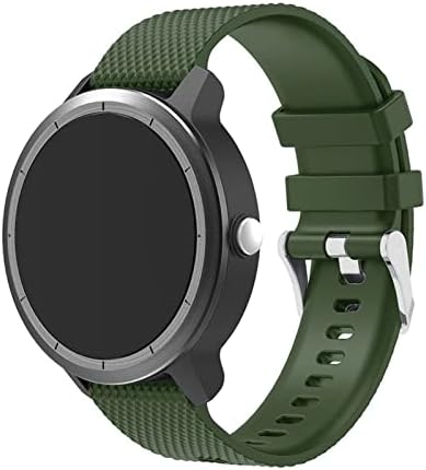 Bkuane 20 ממ סיליקון גומי שעון רצועת שעון רצועת שעון עבור Garmin vivoactive 3/vivomove HR Smart Watch להקת