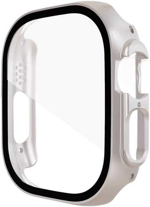 Maalya Glass+כיסוי ל- Apple Watch Ultra 49 ממ פגוש מחוסם מארז מחוד