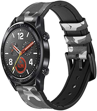 CA0240 אפור CAMO הסוואה גרפית עור מודפס עור רצועת רצועת שעונים חכמה של סיליקון עבור שעון WRISTWatch Smart Watch גודל גודל
