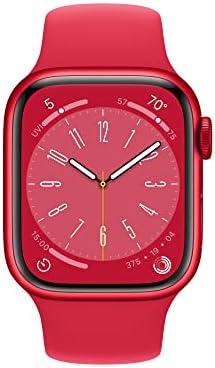 Apple Watch Series 8 - מארז אלומיניום אדום עם להקת הספורט האדום