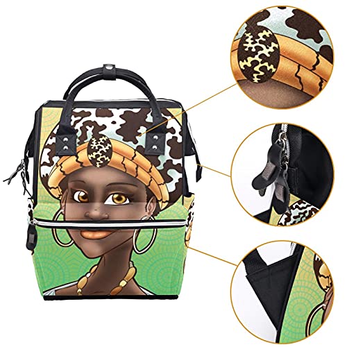אפריקה שחורה מסחרית אישה חיתול תיקים תיקים תרמיל תרמיל קיבולת גדולה תיק חיתול סיעוד תיק נסיעה לטיפול לתינוקות
