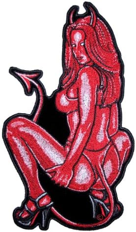 עור עליון סקסית אדומה ביקיני ביקיני ילדה ליידי רוכב רקום אופנוען טלאי-אדום-בינוני