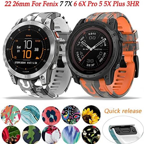 DJDLFA 26 22 ממ שחרור מהיר סיליקון מהיר שעון עבור Garmin Fenix ​​7 7x 6x Pro 5x 5 פלוס 3 HR MK2 EasyFit Smart Watch להקת שורש כף היד Correa