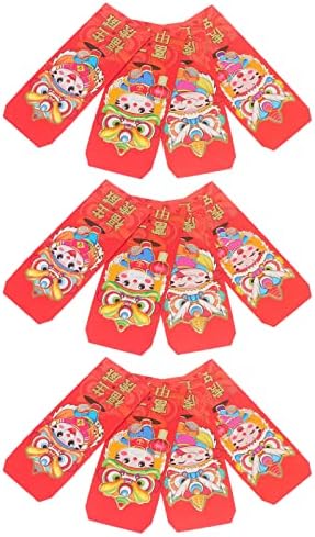 12 יחידות סיני מסורתי אדום מעטפות 2022 חדש שנה מעובה אדום מעטפות אדום חדש שנה קישוטים