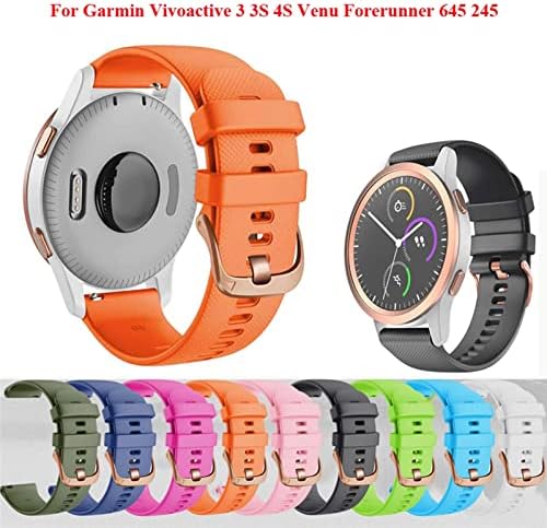 נונומו 18 20 ממ רצועת כף היד סיליקון עבור Garmin vivoactive 3 4S Garmin Venu Watch Smart Watch for Forerunner 645 245 רצועת צמיד