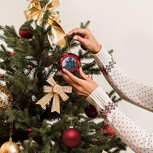 קישוט כדור אדום לחג המולד, קישוטי כדור הקתדרלה הרוסית תלויים מזכרת לקישוטי עץ חג המולד של חג המולד
