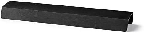 אצבע שחורה מט גו-קי מושכת חומרת ארון מטבח אלומיניום מודרני 7-9/16 אינץ 'למרכז, מוברשת