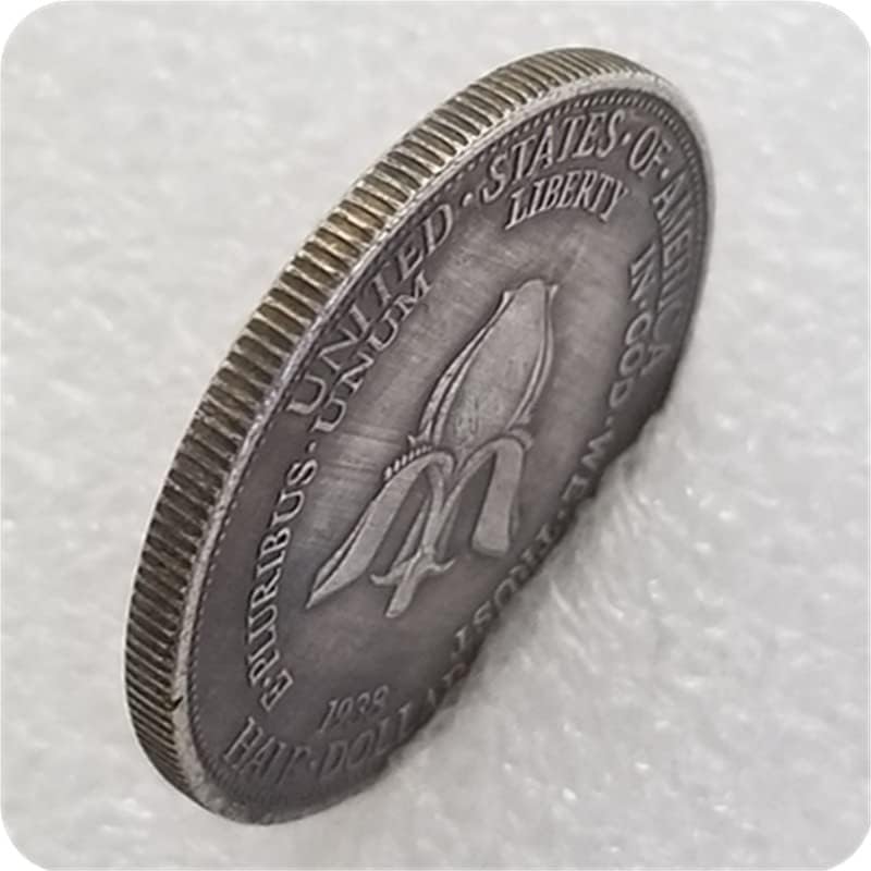 מלאכה עתיקה חצי דולר ארהב 1938 אוסף מטבעות זיכרון דולר כסף חדש 1590